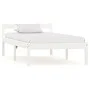 Estructura de cama de madera maciza de pino blanco 100x200 cm de vidaXL, Camas y somieres - Ref: Foro24-283185, Precio: 99,81...
