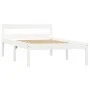 Estructura de cama de madera maciza de pino blanco 100x200 cm de vidaXL, Camas y somieres - Ref: Foro24-283185, Precio: 99,81...