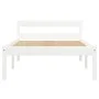 Estructura de cama de madera maciza de pino blanco 100x200 cm de vidaXL, Camas y somieres - Ref: Foro24-283185, Precio: 99,81...