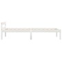 Estructura de cama de madera maciza de pino blanco 100x200 cm de vidaXL, Camas y somieres - Ref: Foro24-283185, Precio: 101,3...
