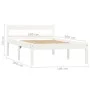 Estructura de cama de madera maciza de pino blanco 100x200 cm de vidaXL, Camas y somieres - Ref: Foro24-283185, Precio: 99,81...