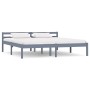 Estructura de cama de madera maciza de pino gris 180x200 cm de vidaXL, Camas y somieres - Ref: Foro24-283201, Precio: 113,14 ...