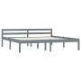 Estructura de cama de madera maciza de pino gris 180x200 cm de vidaXL, Camas y somieres - Ref: Foro24-283201, Precio: 113,14 ...