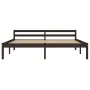 Dunkelbrauner Bettrahmen aus massivem Kiefernholz, 180 x 200 cm von vidaXL, Betten und Lattenroste - Ref: Foro24-283207, Prei...