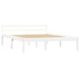 Estructura de cama de madera maciza de pino blanco 140x200 cm de vidaXL, Camas y somieres - Ref: Foro24-283187, Precio: 143,0...
