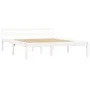 Solid white pine wood bed frame 140x200 cm by vidaXL, Beds and slatted bases - Ref: Foro24-283187, Price: 140,98 €, Discount: %