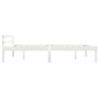 Solid white pine wood bed frame 140x200 cm by vidaXL, Beds and slatted bases - Ref: Foro24-283187, Price: 143,05 €, Discount: %