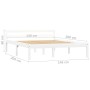 Solid white pine wood bed frame 140x200 cm by vidaXL, Beds and slatted bases - Ref: Foro24-283187, Price: 143,05 €, Discount: %
