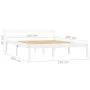Solid white pine wood bed frame 140x200 cm by vidaXL, Beds and slatted bases - Ref: Foro24-283187, Price: 140,98 €, Discount: %
