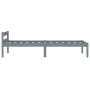 Solid gray pine wood bed frame 100x200 cm by vidaXL, Beds and slatted bases - Ref: Foro24-283197, Price: 66,99 €, Discount: %