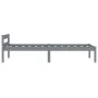 Solid gray pine wood bed frame 100x200 cm by vidaXL, Beds and slatted bases - Ref: Foro24-283197, Price: 66,32 €, Discount: %