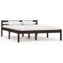 Dark brown solid pine wood bed frame 120x200 cm by vidaXL, Beds and slatted bases - Ref: Foro24-283204, Price: 123,48 €, Disc...