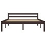Dark brown solid pine wood bed frame 120x200 cm by vidaXL, Beds and slatted bases - Ref: Foro24-283204, Price: 133,96 €, Disc...