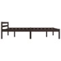 Dark brown solid pine wood bed frame 120x200 cm by vidaXL, Beds and slatted bases - Ref: Foro24-283204, Price: 133,96 €, Disc...