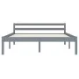 Bettgestell aus massivem, grauem Kiefernholz, 140 x 200 cm von vidaXL, Betten und Lattenroste - Ref: Foro24-283199, Preis: 12...