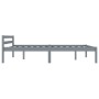 Solid gray pine wood bed frame 140x200 cm by vidaXL, Beds and slatted bases - Ref: Foro24-283199, Price: 122,78 €, Discount: %