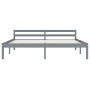 Estructura de cama de madera maciza de pino gris 160x200 cm