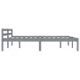 Solid gray pine wood bed frame 160x200 cm by vidaXL, Beds and slatted bases - Ref: Foro24-283200, Price: 99,63 €, Discount: %