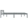 Solid gray pine wood bed frame 120x200 cm by vidaXL, Beds and slatted bases - Ref: Foro24-283198, Price: 131,96 €, Discount: %
