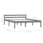 Solid gray pine wood bed frame 120x200 cm by vidaXL, Beds and slatted bases - Ref: Foro24-283198, Price: 133,87 €, Discount: %