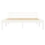 Estructura de cama de madera maciza de pino blanco 120x200 cm de vidaXL, Camas y somieres - Ref: Foro24-283186, Precio: 134,3...