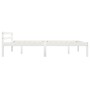 Estructura de cama de madera maciza de pino blanco 120x200 cm de vidaXL, Camas y somieres - Ref: Foro24-283186, Precio: 136,6...
