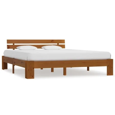 Estructura de cama madera maciza pino marrón miel 180x200 cm de vidaXL, Camas y somieres - Ref: Foro24-283183, Precio: 180,81...