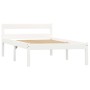 Estructura de cama de madera maciza de pino blanco 90x200 cm de vidaXL, Camas y somieres - Ref: Foro24-283184, Precio: 96,34 ...