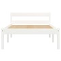 Estructura de cama de madera maciza de pino blanco 90x200 cm de vidaXL, Camas y somieres - Ref: Foro24-283184, Precio: 96,34 ...