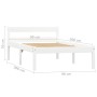 Massives Bettgestell aus weißem Kiefernholz, 90 x 200 cm von vidaXL, Betten und Lattenroste - Ref: Foro24-283184, Preis: 96,4...