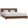 Brown artificial suede leather bed frame 120x200 cm by vidaXL, Beds and slatted bases - Ref: Foro24-284782, Price: 139,65 €, ...