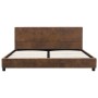 Brown artificial suede leather bed frame 120x200 cm by vidaXL, Beds and slatted bases - Ref: Foro24-284782, Price: 141,33 €, ...