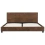 Brown artificial suede leather bed frame 120x200 cm by vidaXL, Beds and slatted bases - Ref: Foro24-284782, Price: 139,65 €, ...