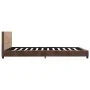 Brown artificial suede leather bed frame 120x200 cm by vidaXL, Beds and slatted bases - Ref: Foro24-284782, Price: 139,65 €, ...