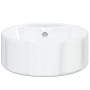 Lavabo redondo de cerámica blanco 40x14,5 cm