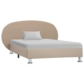 Estructura de cama de cuero sintético color capuchino 100x200cm de vidaXL, Camas y somieres - Ref: Foro24-285421, Precio: 142...