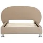 Estructura de cama de cuero sintético color capuchino 100x200cm de vidaXL, Camas y somieres - Ref: Foro24-285421, Precio: 142...