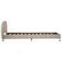 Estructura de cama de cuero sintético color capuchino 100x200cm de vidaXL, Camas y somieres - Ref: Foro24-285421, Precio: 142...