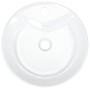 Lavabo redondo de cerámica blanco 40x14,5 cm