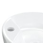 Lavabo redondo de cerámica blanco 40x14,5 cm