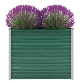 Arriate de jardín de acero galvanizado verde 100x40x77 cm de vidaXL, Maceteros y jardineras - Ref: Foro24-44853, Precio: 42,6...