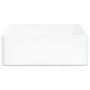 Lavabo cuadrado de cerámica blanco 37x37x13 cm