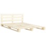 Solid pine wood pallet bed frame 200x200 cm by vidaXL, Beds and slatted bases - Ref: Foro24-285247, Price: 170,14 €, Discount: %