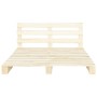 Solid pine wood pallet bed frame 200x200 cm by vidaXL, Beds and slatted bases - Ref: Foro24-285247, Price: 170,14 €, Discount: %