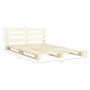 Solid pine wood pallet bed frame 200x200 cm by vidaXL, Beds and slatted bases - Ref: Foro24-285247, Price: 170,14 €, Discount: %