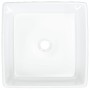 Lavabo cuadrado de cerámica blanco 37x37x13 cm