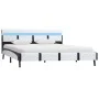 Estructura de cama con LED cuero sintético blanco 140x200 cm de vidaXL, Camas y somieres - Ref: Foro24-280299, Precio: 160,37...