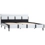 Bed frame with LED white synthetic leather 140x200 cm by vidaXL, Beds and slatted bases - Ref: Foro24-280299, Price: 167,36 €...