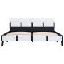 Bed frame with LED white synthetic leather 140x200 cm by vidaXL, Beds and slatted bases - Ref: Foro24-280299, Price: 167,36 €...