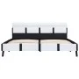 Estructura de cama con LED cuero sintético blanco 140x200 cm de vidaXL, Camas y somieres - Ref: Foro24-280299, Precio: 160,37...